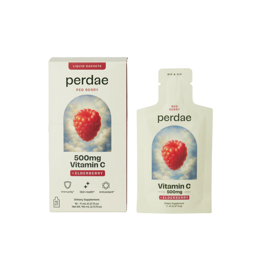 Liquid Vitamin C + Elderberry  - Red Raspberry (30 pack)